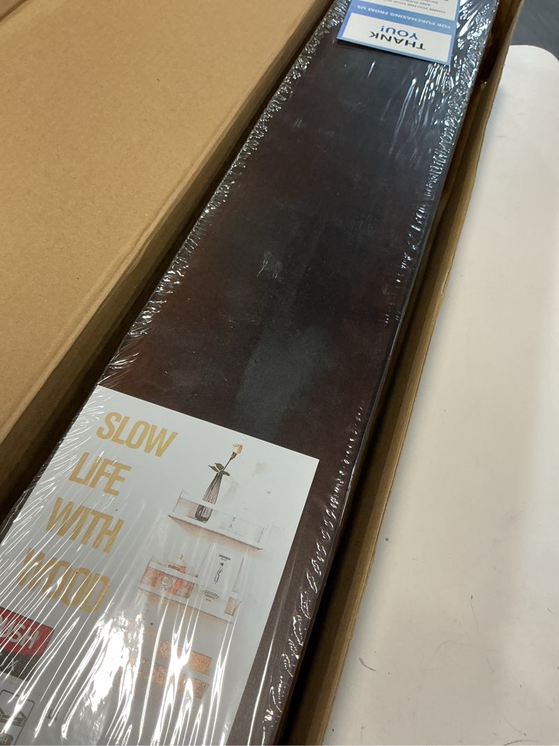 Condition photo showing Good Condition for AZSKY Nursery Book Shelves 24 in Set of 3 Walnut Floating Bookshelf for Kids Room Wall Mounted Floating Shelves Solid Nursery Bookshelf Perfect Decor for Kitchen Bedroom Living Room Deep Walnut 24Inch