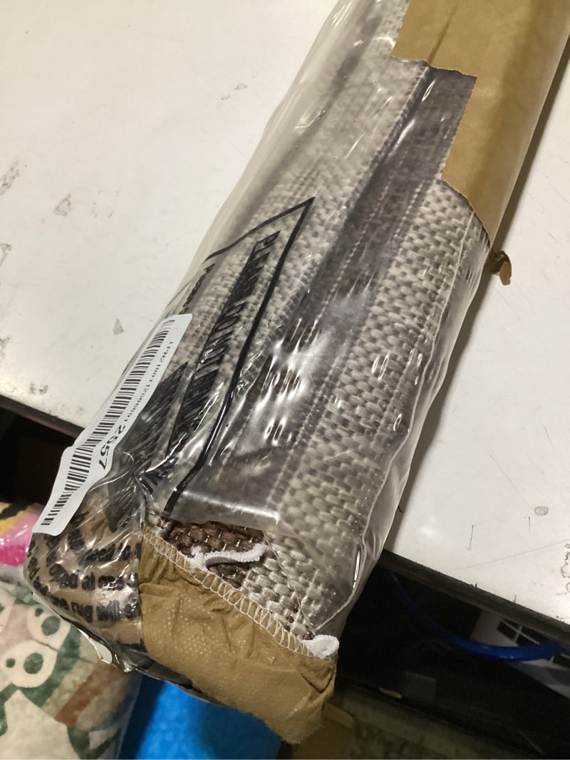 Condition photo showing New/Like New for washable similar  to  plaid indoor outdoor rug 3x5 for front porch, entryway, patio, no shed easy jute non slip tpr backing area rug for large kitchen, farmhouse black & tan checkered seagrass aesthetic 3' x 5' (rectangular) beige plaid