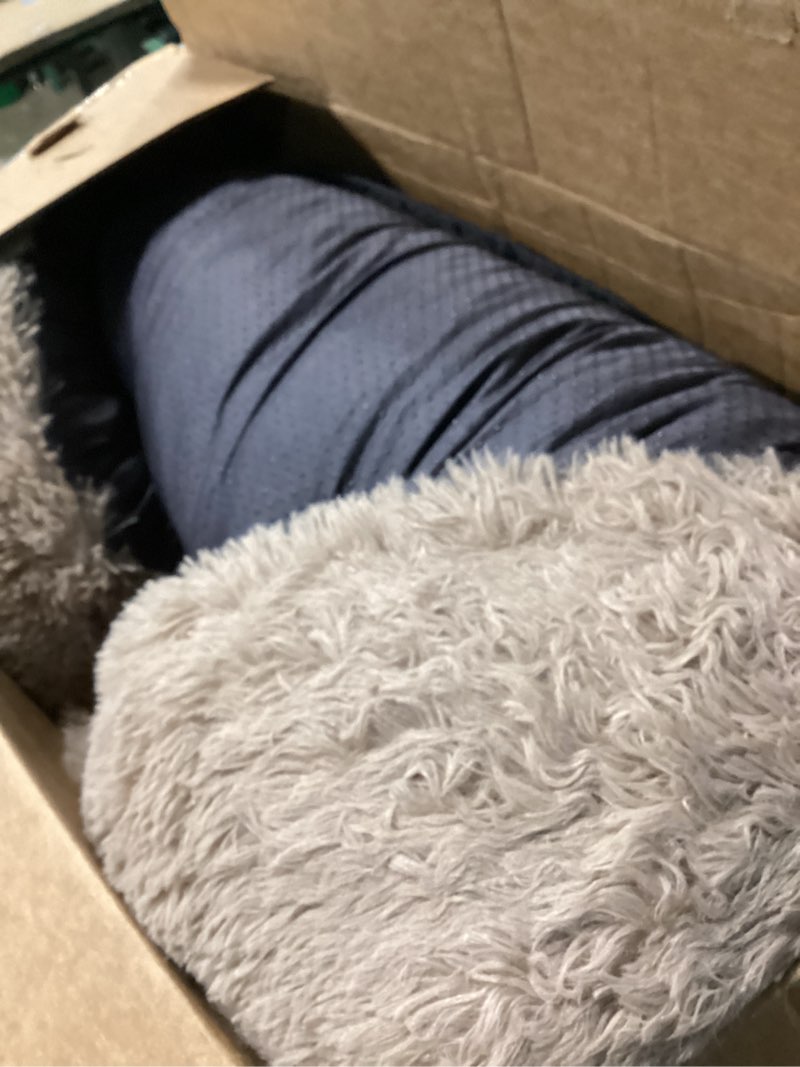 Condition photo showing Good Condition for bedsure calming dog beds large sized dog - donut washable large pet bed, 36 inches anti-slip round fluffy plush faux fur dogs bed, fits up to 80 lbs pets, camel 36"l x 36"w x 10"th camel