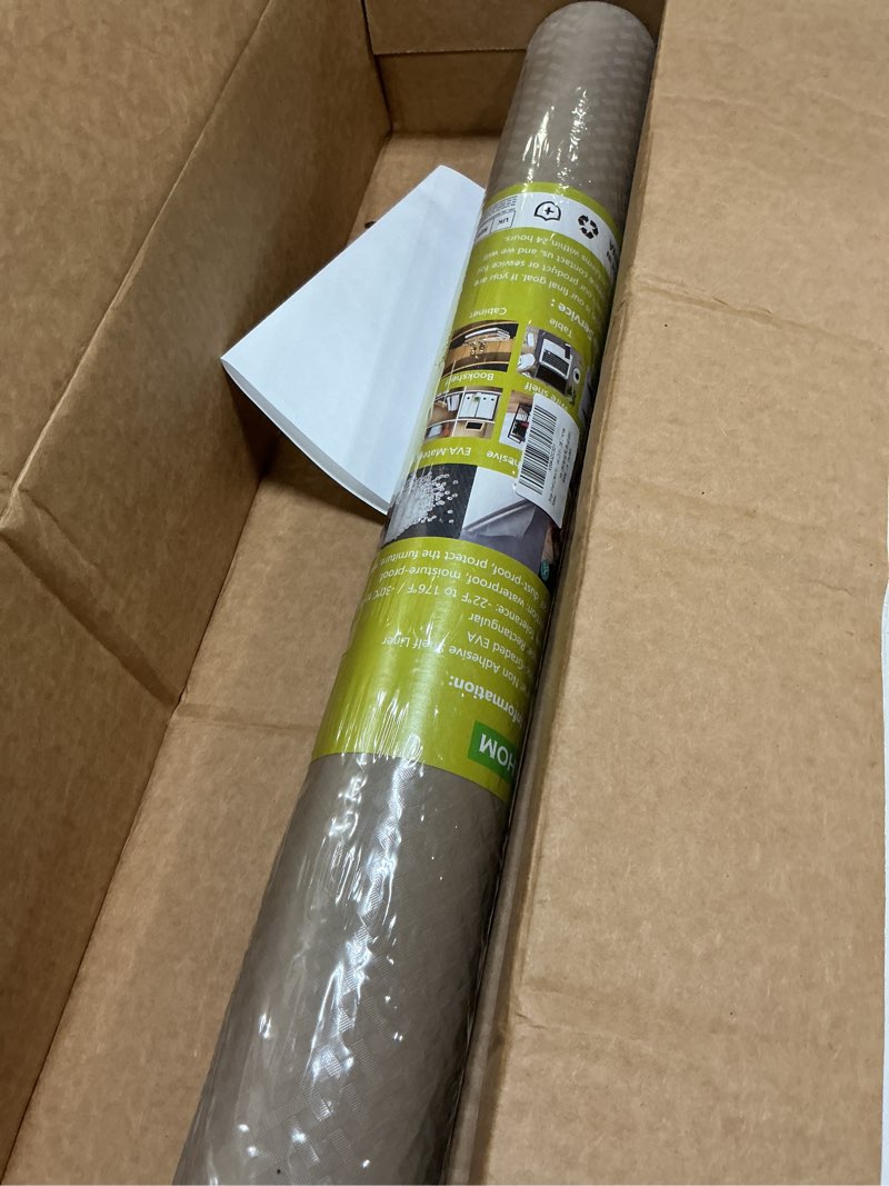 Condition photo showing New/Like New for beige shelf liners for kitchen cabinets refrigerator liners waterproof & oil-proof kitchen cupboard liner drawer mats eva material non adhesive fridge liner for shelves 23.6 x 236.2 inches 23.6"w x 236.2"l diagonal pattern new beige