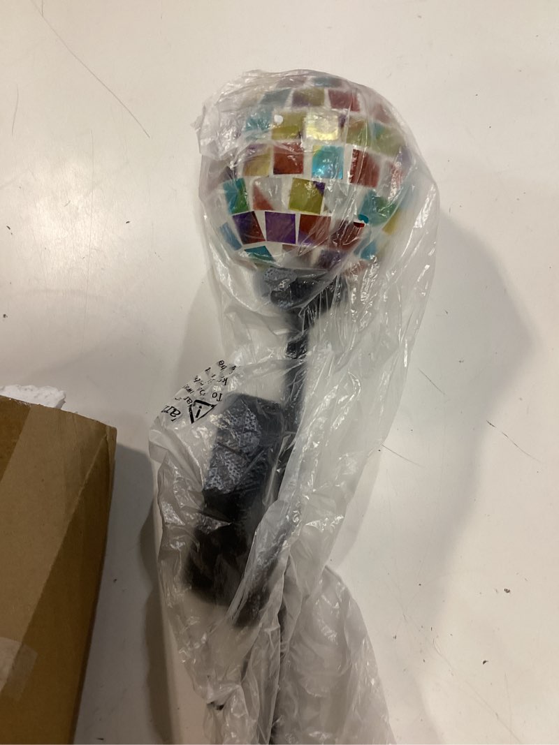 Condition photo showing New/Like New for vcuteka solar lights outdoor decorative - waterproof mosaic solar garden light, led pathway stake for landscape lawn patio yard, solar globe lights outdoor, 1 pack multi multicolor