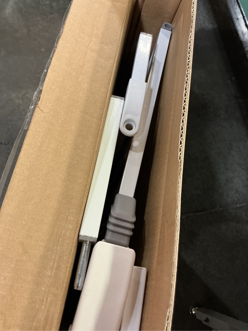 Condition photo showing Good Condition for regalo safety 29-38.5" baby gate for doorways & bottom of stairs, pressure mounted baby gate with door for babies, toddlers & pets, tested & safe for 30 years, american designed, american owned, white white 29-38.5"w x 30"h