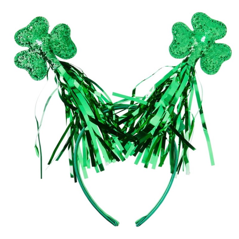 light-up glitter shamrock headband, st. patrick's day by way to celebrate