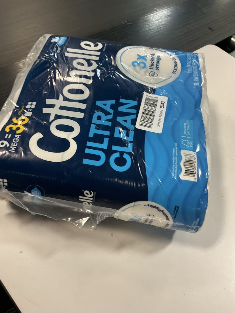 Condition photo showing Good Condition for 1 pack of 9 Cottonelle Ultra Clean Toilet Paper, 9 Mega Rolls = 36 Regular Rolls, Packaging May Vary Mega 284 Sheets (Pack of 9)