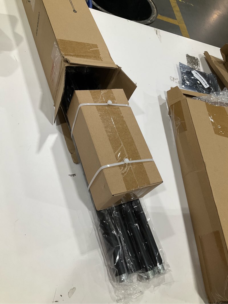 Condition photo showing Good Condition for oneach black curtain rods for windows 48 to 84 inch, 7/8" adjustable heavy duty decorative drapery rods with round netted texture finials (pack of 1, 36 to 88 inch) black 36"-88"|1 pack