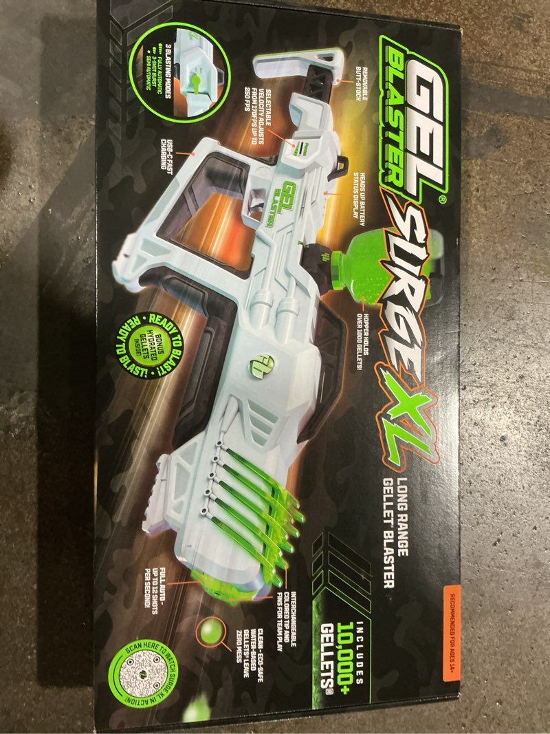 Condition photo showing New/Like New for The Original Supersized Gel Blaster Surge XL - Splat Ball Gun 150+ Foot Range - Toy Gel Blasters - Semi, Full-Auto, Triple Burst Modes - Outdoor Games & Toys - Ages 14+