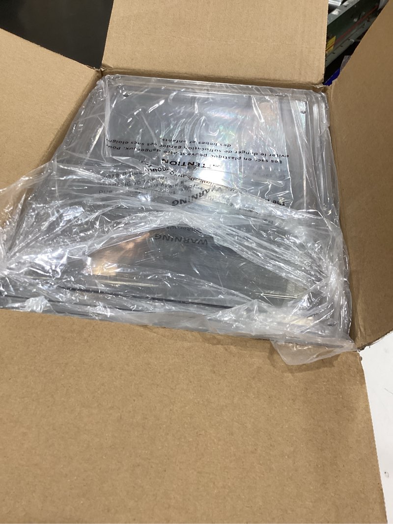 Condition photo showing As Is for ClearSpace Plastic Storage Bins with Lids X-Large – Perfect Kitchen Organization, Desk Organizer or Pantry Storage – Desktop Organizer, Pantry Organization and Storage Bins, Cabinet Organizers 4 Pack