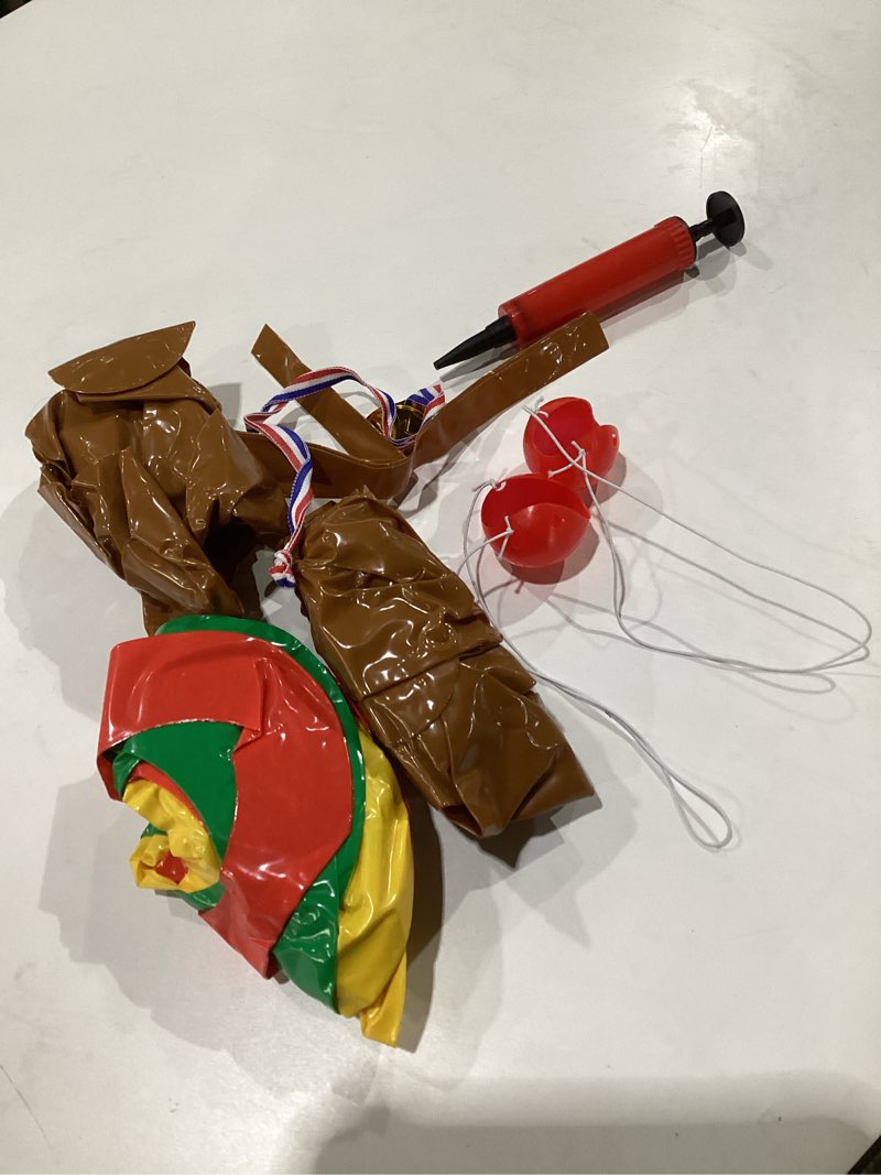 Condition photo showing As Is for Christmas Games for Family Party, 4 Pack Inflatable Reindeer Antler Ring Toss Game Great Christmas Games for Adults and Kids 2 PACK