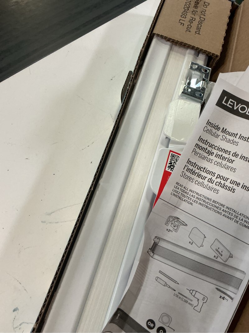 Condition photo showing Good Condition for levolor 24-in x 72-in snow light filtering cordless cellular shade