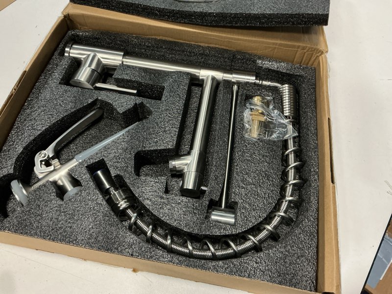 Condition photo showing Good Condition for Fapully Commercial Pull Down Kitchen Sink Faucet with Sprayer Brushed Nickel