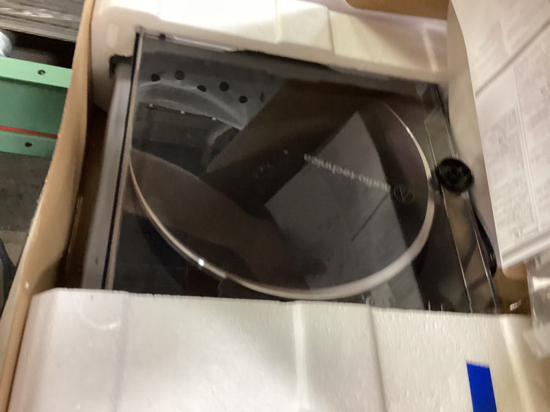Condition photo showing Good Condition for audio-technica at-lp60x-gm fully automatic belt-drive stereo turntable, gunmetal/black, hi-fidelity, plays 33-1/3 and 45 rpm vinyl records, dust cover, anti-resonance, die-cast aluminum platter gunmetal/black wired turntable