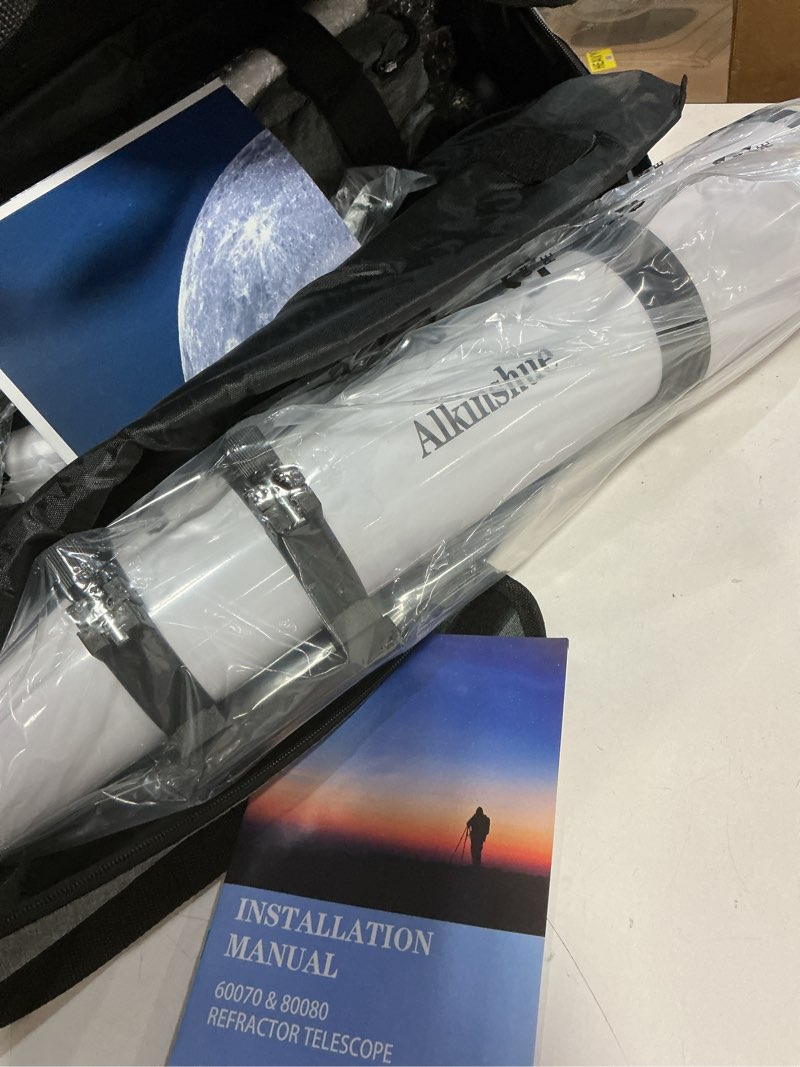 Condition photo showing Good Condition for Telescope 80mm Aperture 800mm -Magnification 24-240X, Astronomical Portable Refracting Telescope Fully Multi-Coated High Transmission Coatings AZ Mount with Tripod &Wireless Control & Carrying Bag 80080
