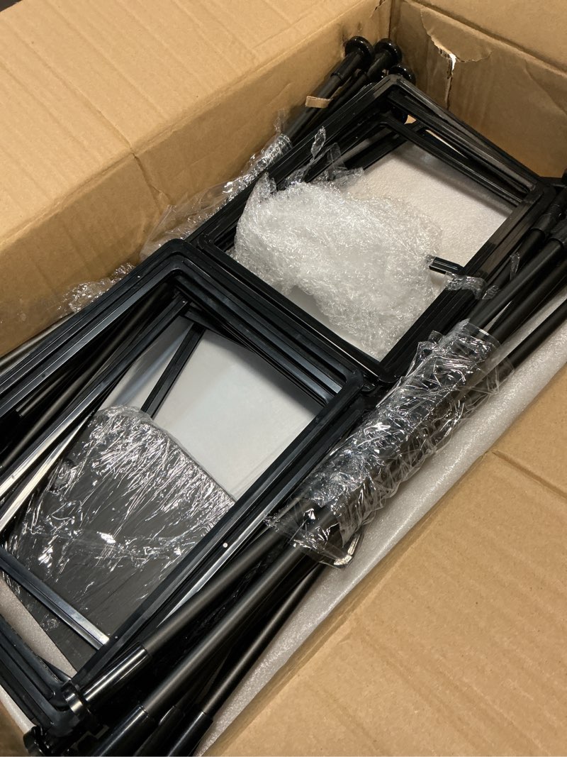 Condition photo showing Good Condition for Wesiti 12 Pack Adjustable Poster Stand Holder Floor Standing Display Sign Holder for Advertising Business Menu Stand Vertical and Horizontal View Sign Displayed Black (8.5 x 11 Inch)