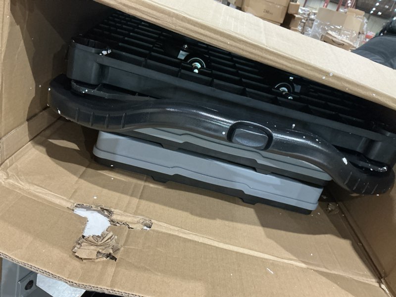 Condition photo showing Good Condition for collapsible shopping cart with wheels,2 tier multi use foldable shopping cart with 2 storage crates,folding shopping trolley utility cart for office,groceries, warehouse,supermarket,picnic (grey) gray