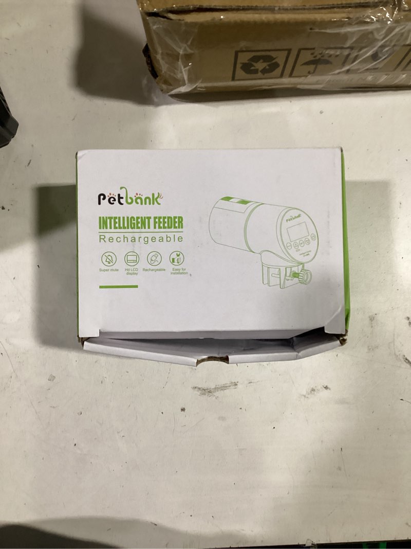 Condition photo showing Good Condition for automatic fish feeder - rechargeable timer fish feeder with usb charger cable, fish food dispenser for aquarium or fish tank