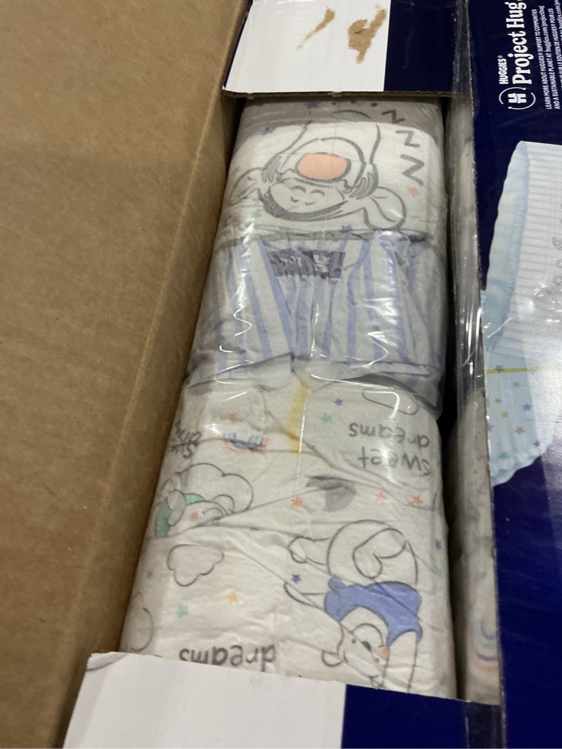 Condition photo showing Good Condition for Huggies Overnites Nighttime Baby Diapers, Size 4, 100Ct White Size 4