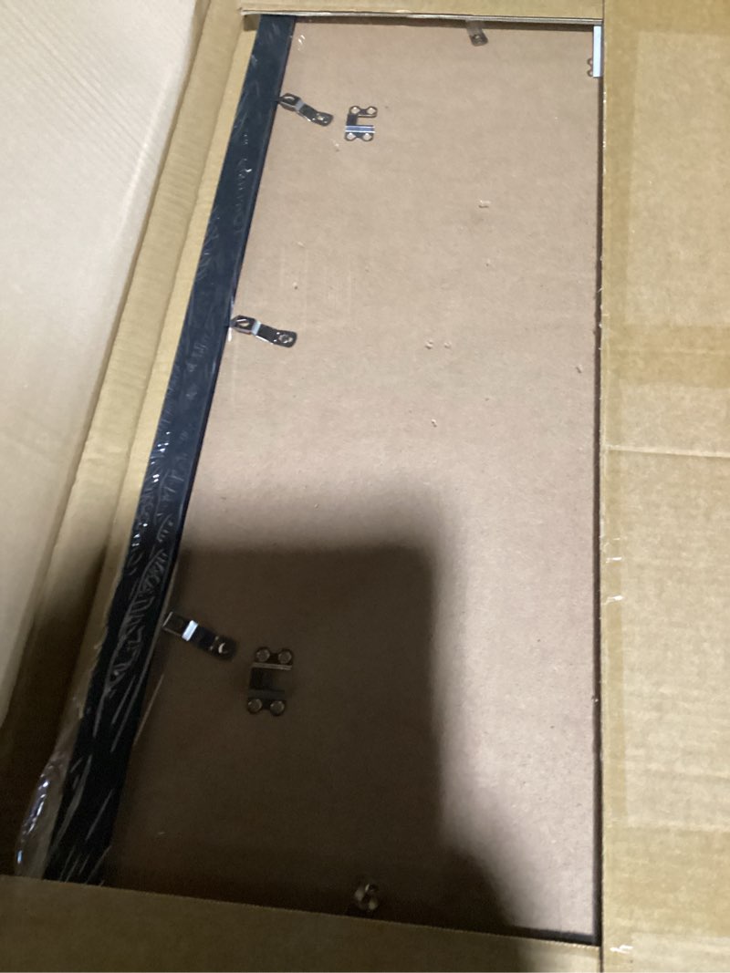 Condition photo showing New/Like New for 19.25x26.75 Picture Frame for Wall Display, 19.25x26.75 Black Picture Frame with Shatter Resistant Plexiglass, Stable and Sturdy Puzzle Frame for Wall Display, Handpicked Gift Collection