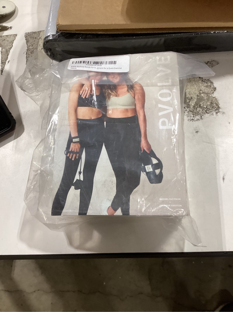Condition photo showing New/Like New for pvolve ankle workout bands- home gym fitness equipment to exercise the lower body and sculpt & tone legs, glutes, and core black - heavy