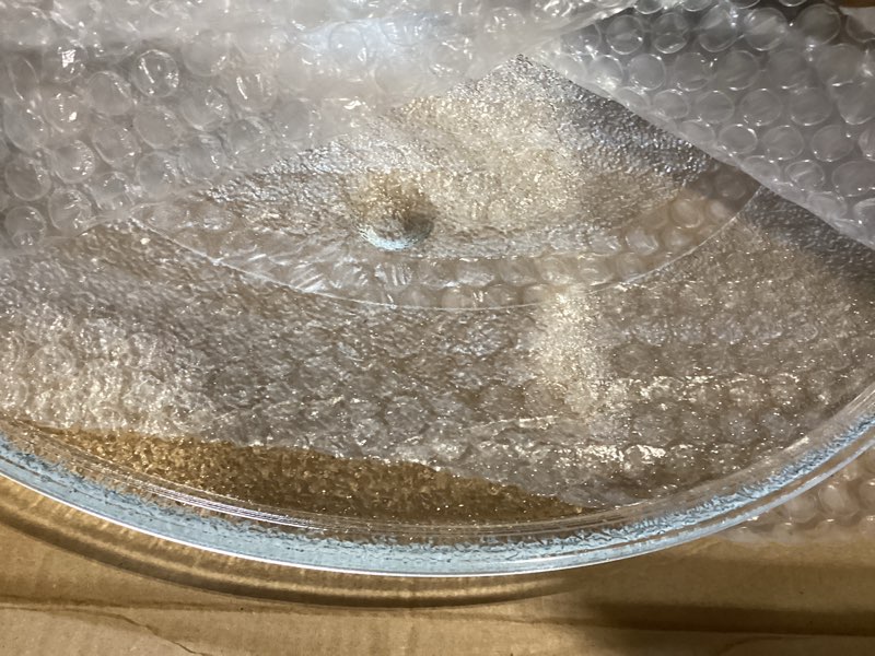 Condition photo showing Good Condition for microwave plate replacement 16.5 inch fits wb48x10046 and wb48x29704 ge microwave turntable plate - exact replacement microwave glass plate - durable oven dish tray for better reheating and cooking