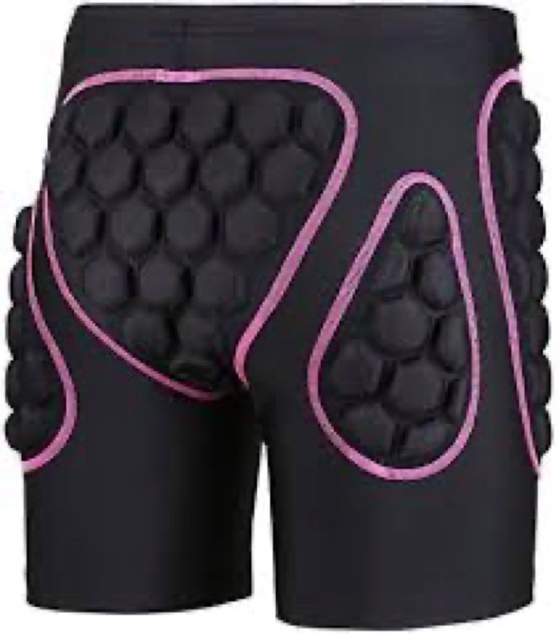 OHMOTOR 3D Padded Protective Shorts Hip Butt EVA Pad Short Pants Heavy Duty Protective Gear Guard Dr