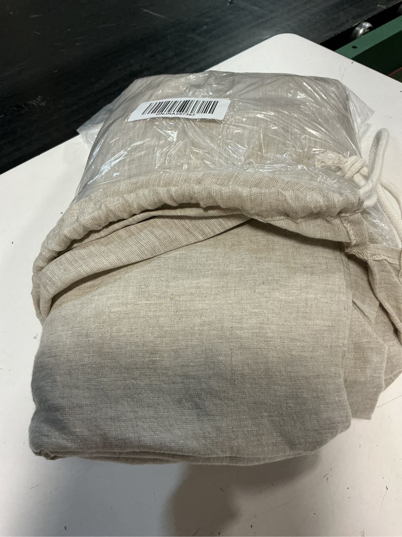 Condition photo showing Good Condition for european linen duvet cover set, full/queen, natural chambray