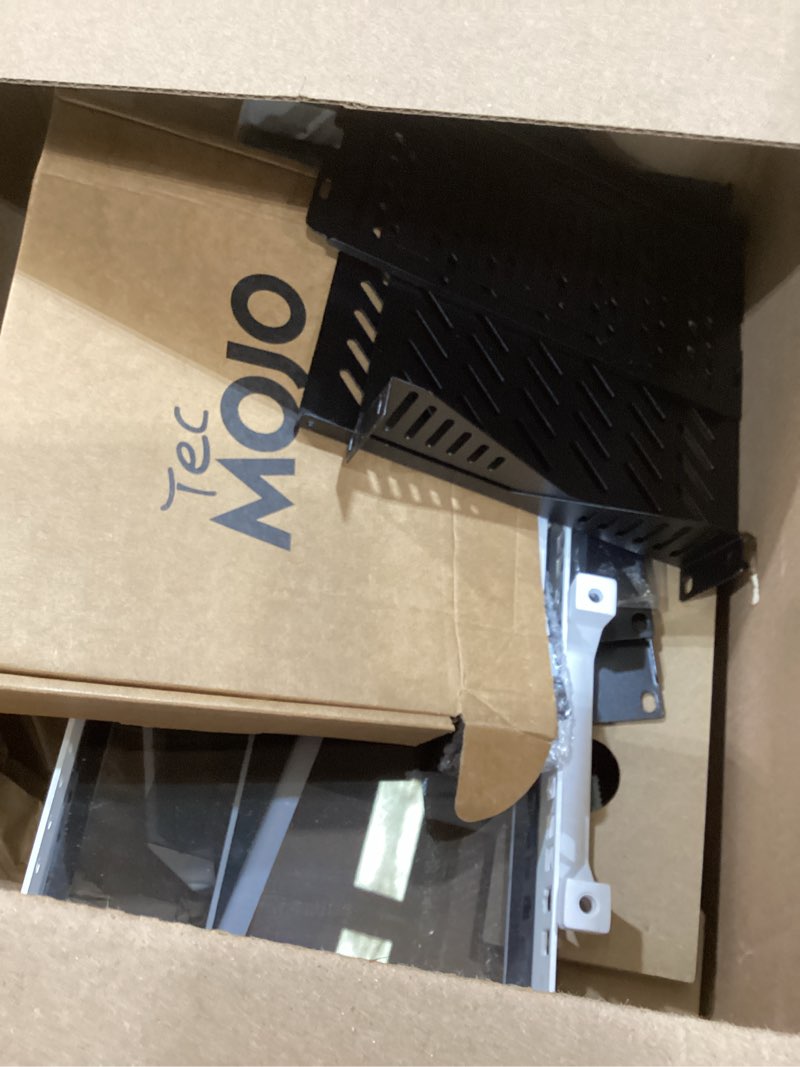 Condition photo showing As Is for Tecmojo 9U Network Rack, 10 inch Mini Server Rack with 2 Side Translucent Panels & 2 Top Handles, 7.87 inch Deep, for 10 inch IT Equipment & A/V Devices, White 9U/10in/White