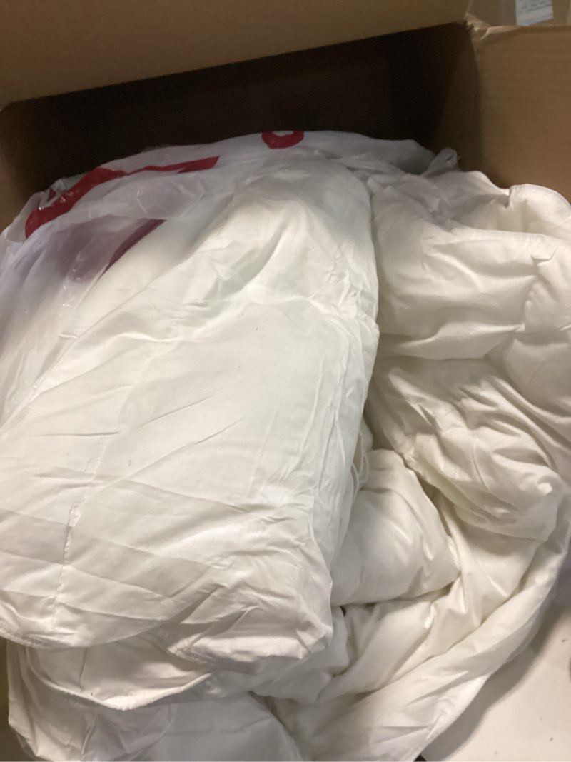 Condition photo showing As Is for Duvet Cover  with Fitted Sheet - Prewashed Extra Soft Bedding Set, Includes 1 Duvet Inches with Zipper Closure, 2 Pillow Shams, 1 Fitted Sheet, Linen Queen (With Fitted Sheet) 02 - Linen (No Comforter) (unknown size) 