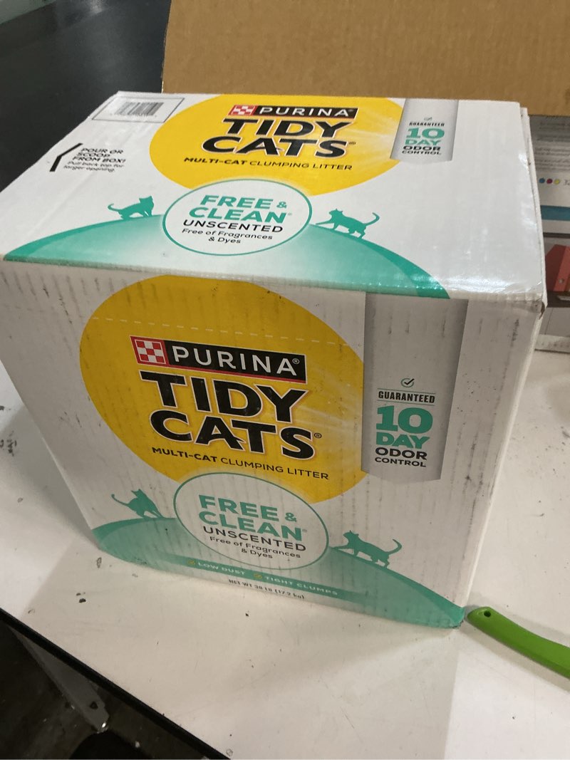Condition photo showing New/Like New for purina tidy cats free and clean unscented cat litter - 38 lb. box 38 pound (pack of 1)