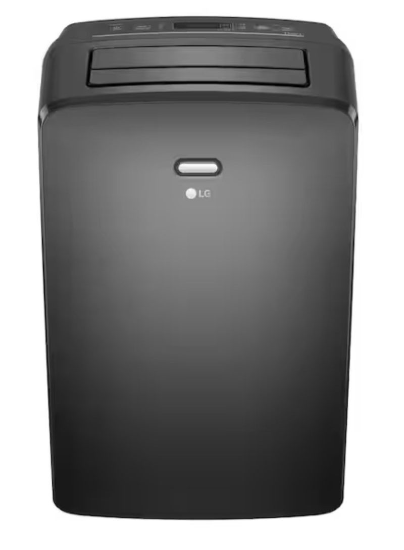 8,000 (doe) btu 115-volt portable air conditioner unit cools 350 sq. ft. with dehumidifier and wi-fi in gray