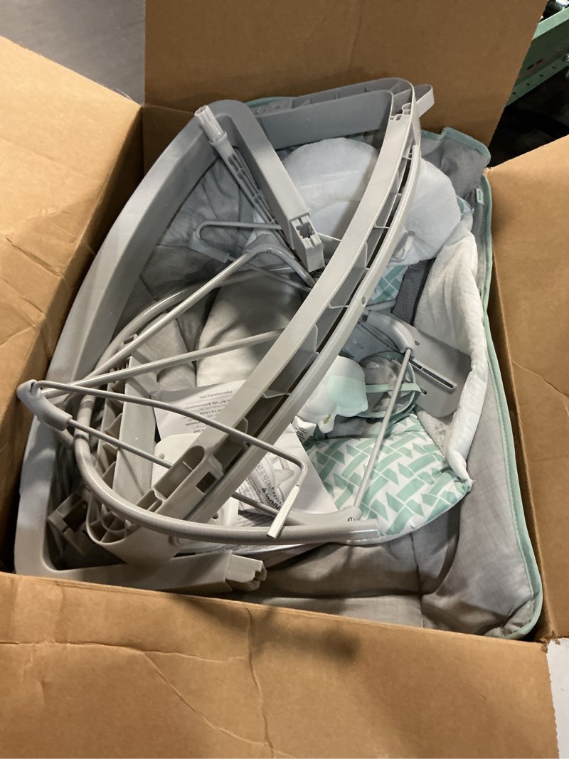 Condition photo showing As Is for ingenuity keep cozy 3-in-1 grow with me vibrating baby bouncer, seat & infant to toddler rocker, vibrations & -toy bar, 0-30 months up to 40 lbs (weaver)
