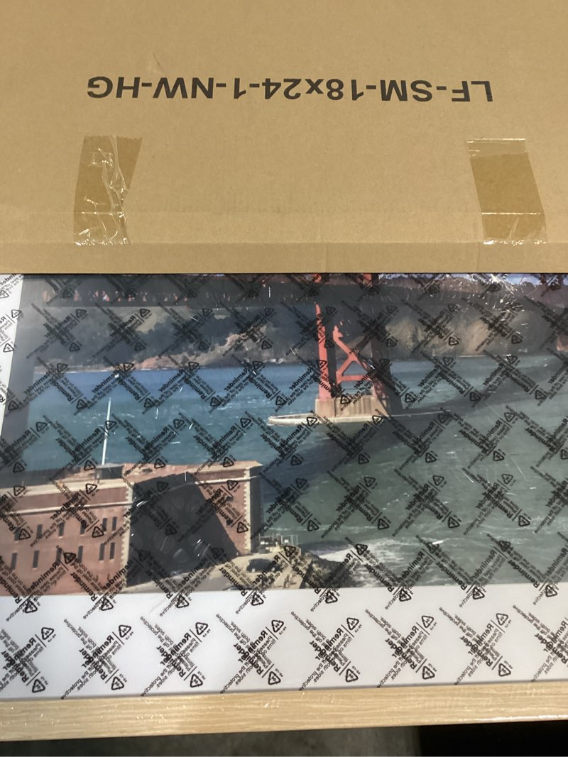 luckylife 18x24 picture frame, natural solid wooden poster frames for wall, display 16x20 with mat o