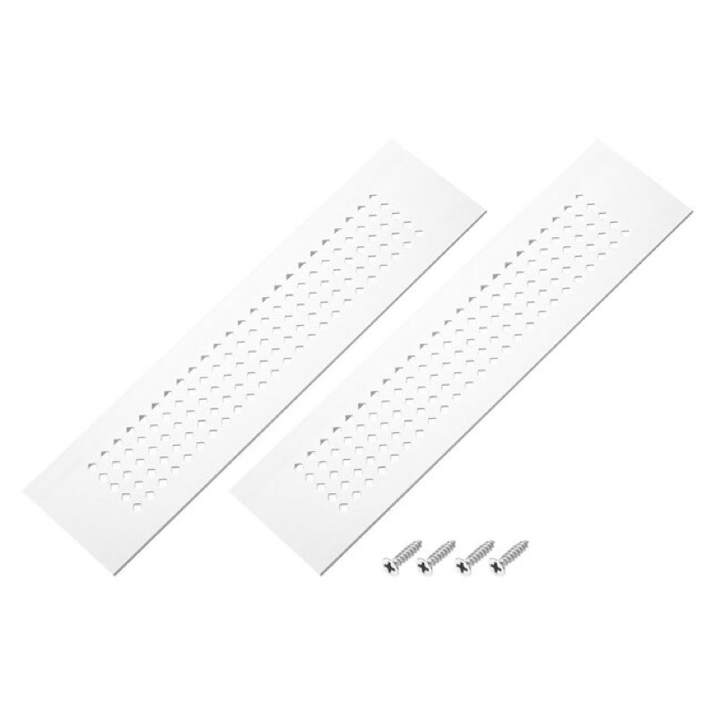 PATIKIL 8 x 2inch Door Air Vent Cover 2pcs Aluminum Grille Ventilation Cover Louvered