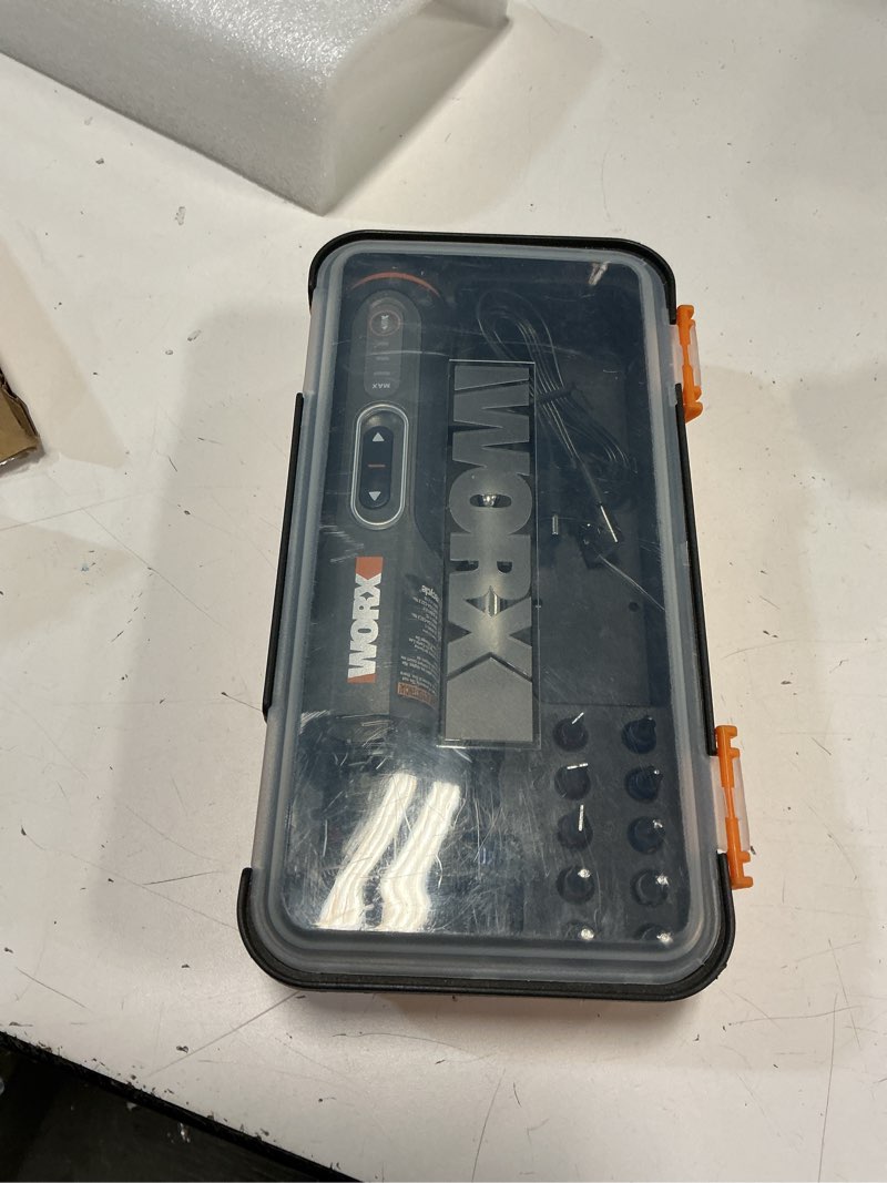 Condition photo showing Good Condition for worx wx242l 4v lithium screwdriver - 30-piece accessory kit - cordless electric driver - rechargeable battery - black/silver - home diy, assembly, furniture installation, repairs, professional use black/silver 9.53"l*4.92"w*2.44"h