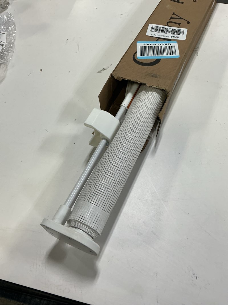 Condition photo showing As Is for Retractable Baby Gate for Stairs, 55" Wide Mesh Dog Gate Indoor, 34'' Tall Child Gate for Doorways, Hallways, Deck, Indoor Outdoor Pet Baby Safety Essentials for Home, White White 34'' Tall x 55'' Wide