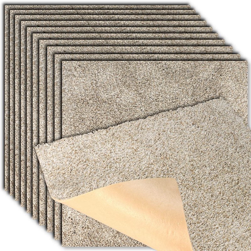 peak performance peel and stick carpet tiles with attached cushion, easy diy install, soft residential carpet, seamless appearance (everest, 10 tiles - 22.5 square feet) 10 tiles - 22.5 square feet everest