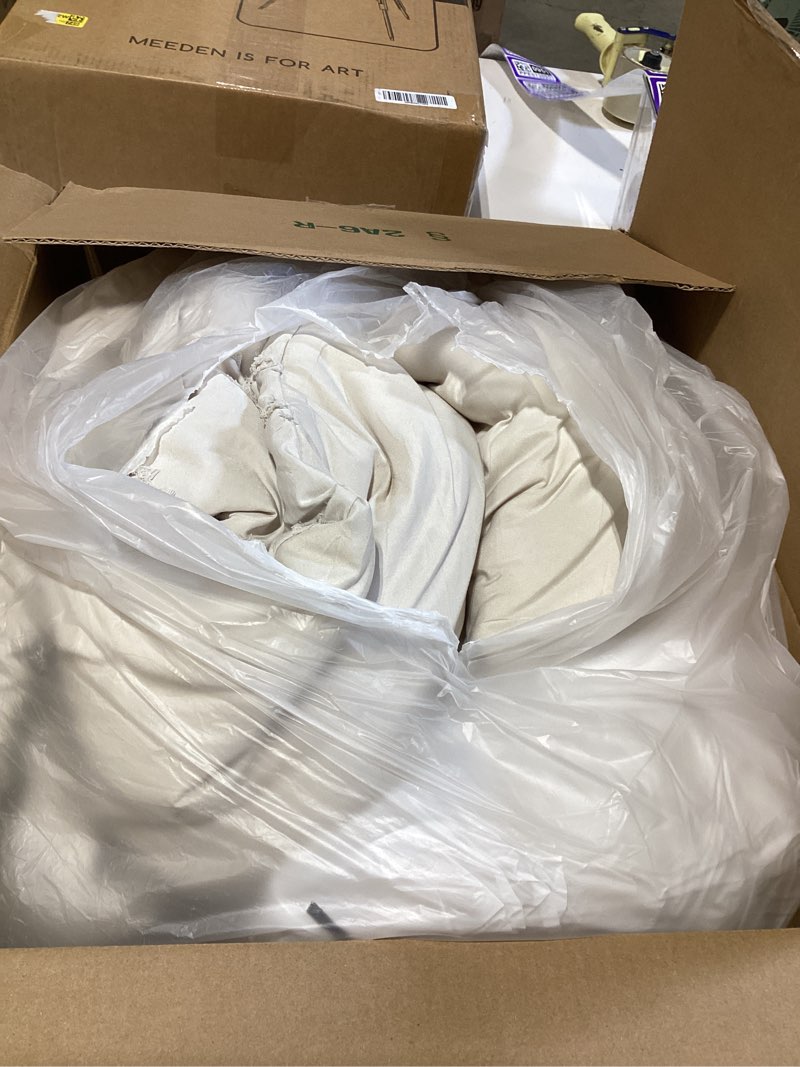 Condition photo showing Good Condition for andency comforter full size set, beige boho cream soft warm tufted neutral bedding comforter sets for full size bed, 3 pieces aesthetic chevron farmhouse cute bohemian textured bedding set 01 - beige full (79"x90")