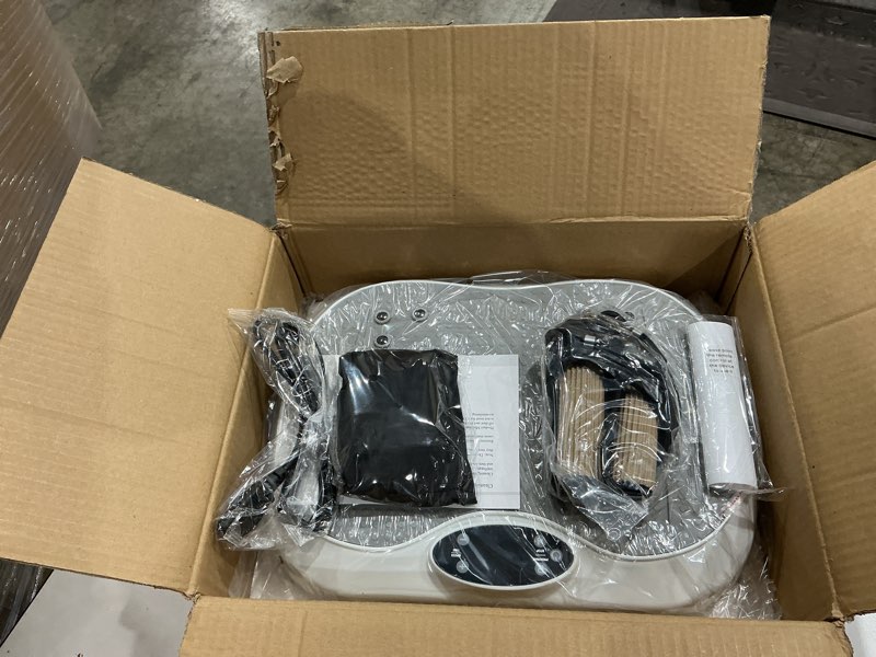 Condition photo showing New/Like New for vibration plate exercise machine for lymphatic drainage with 200 levels, whole body fitness workout equipment stand shake board sport gym for weight loss fat burner for women men white