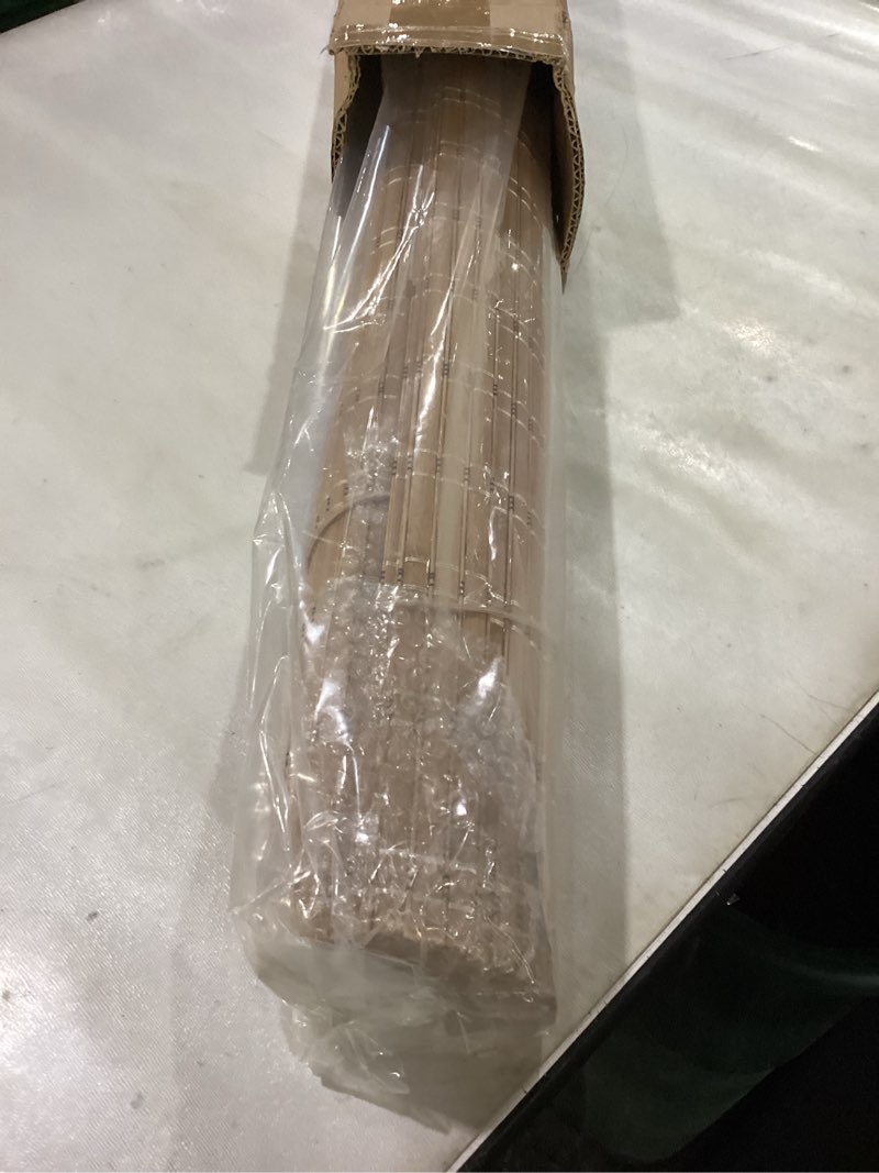 Condition photo showing New/Like New for Paramondo Outdoor Roller Shades for Patio, Exterior Waterproof Reed Roller Blinds, Outdoor Bamboo Shades for Patio, Roll Up Screen for Porch, Pergola, Balcony, Gazebo, 29" W x 72" L, Brown206 Bamboo - Brown206 29'' W x 72'' L