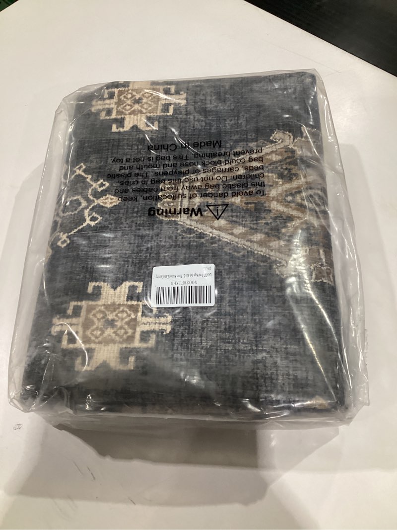 Condition photo showing New/Like New for ILANGO Area Rugs 3'x5' Non Slip for Entry Indoor Vintage Washable Rugs for Laundry Entryway Hallway Ultra-Thin Low-plie Floor Carpet for Bedroom Living Room Kitchen Totem | Bluish Grey 3' x 5' (3'×5')