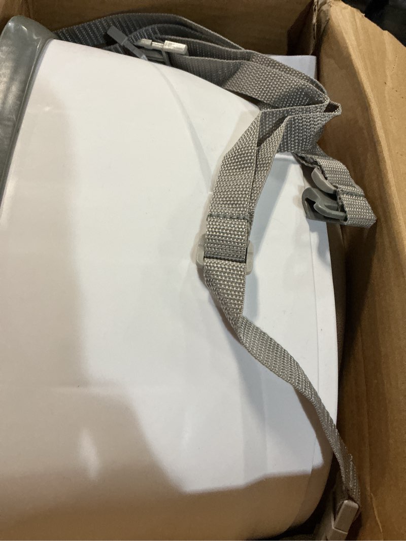 Condition photo showing As Is for ingenuity baby base 2-in-1 booster feeding and floor seat with self-storing tray - cashmere