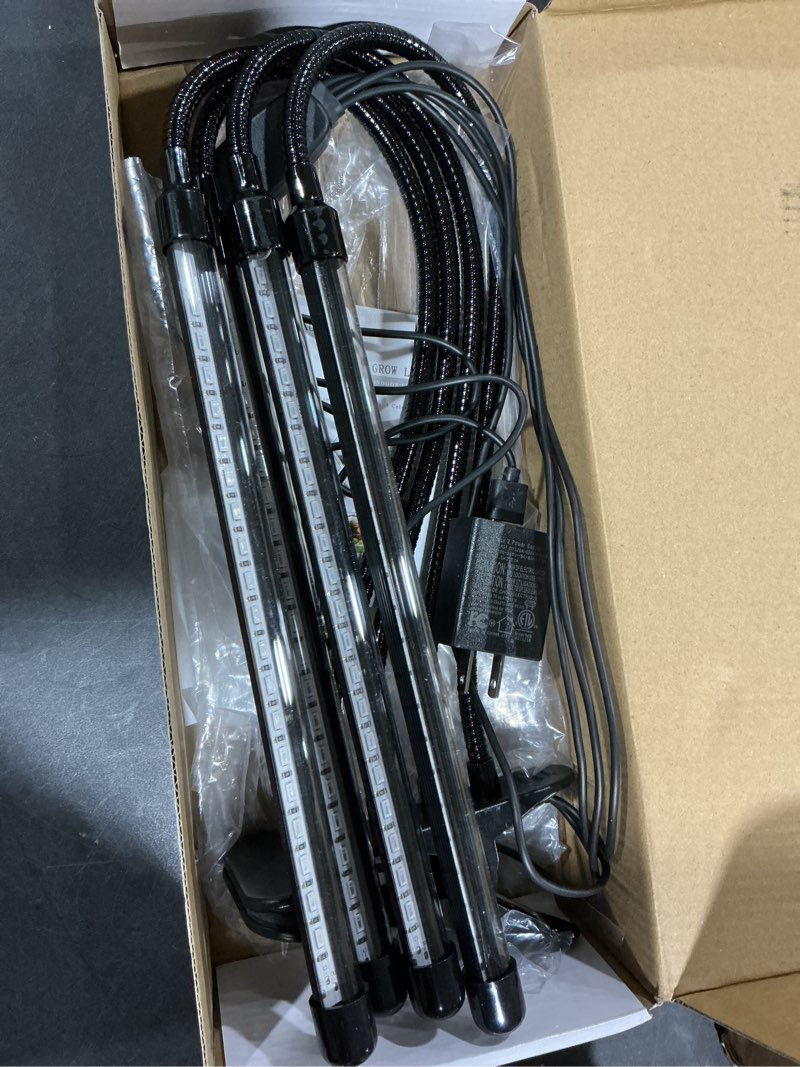 Condition photo showing Good Condition for Led Grow Lights, 4 Heads Red Blue Plant Light with Clamp for Indoor Plants & Seed Starting, 10-Level Dimmable, Auto On Off, Timing 3 9 12Hrs 4head-red blue