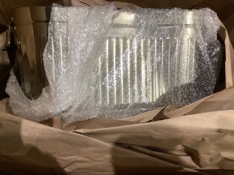 Condition photo showing New/Like New for mDesign Large Steel Free Standing Toilet Paper Organizer, 6-Roll Tissue Storage Holder Container for Bathroom Floor, Fits Under Sink, Vanity, Shelf, In Cabinet, or Corner Oscar Collection - Soft Brass