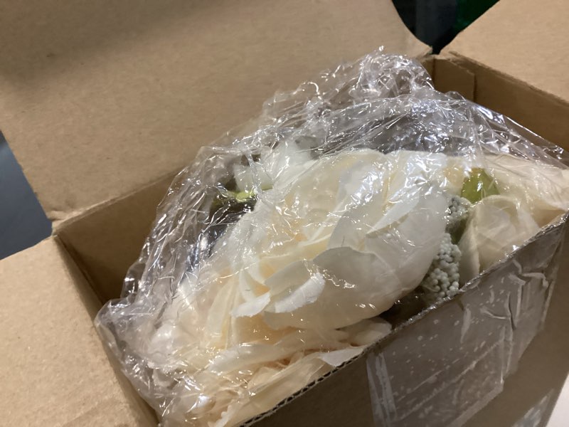 Condition photo showing Good Condition for 8 bundles artificial peonies flowers boho faux flowers arrangements artificial centerpiece spring bouquet floral wedding decoration for vase(milk white)
