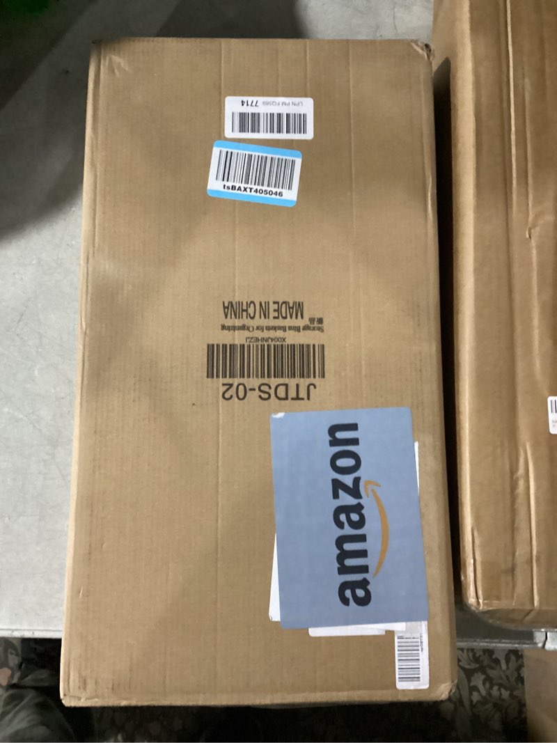 Condition photo showing New/Like New for 11x11in Wicker Storage Basket Set of 2 Collapsible Hyacinth Cube Storage Baskets,Storage Bins for Organizing Storage Basket with Built-in Handles