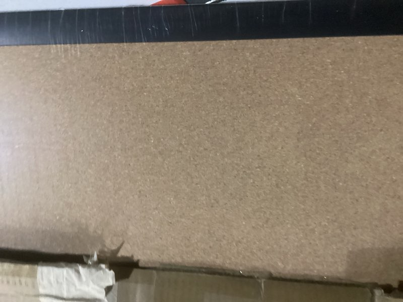Condition photo showing New/Like New for u brands cork bulletin board, 24'' x 36'', black wood frame 23" x 35" black