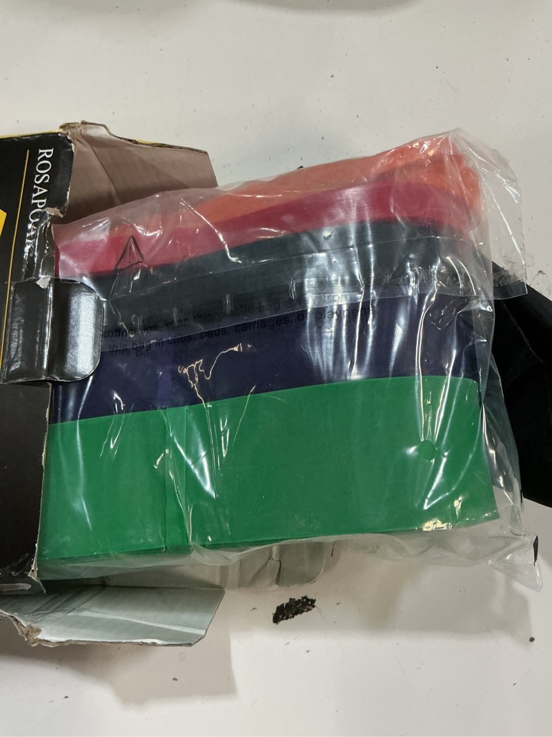 Condition photo showing Good Condition for resistance bands, pull up assist bands - workout bands, eexercise bands, long resistance bands set for working out, fitness, training, physical therapy for men women multicolor