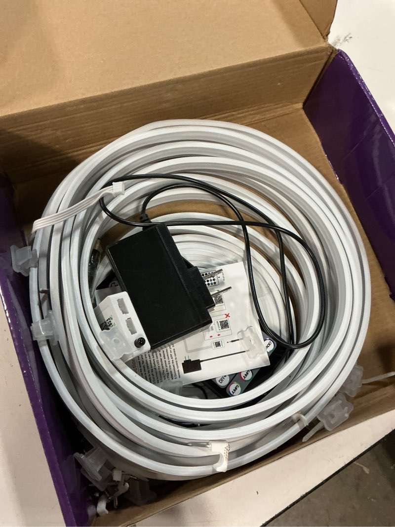 Condition photo showing As Is for segrass 100ft rgb led neon rope lights led neon lights with remote/app control 24v ip65 waterproof flexible neon led strip lights for bedroom room outdoors decor?2 rolls of 50ft?