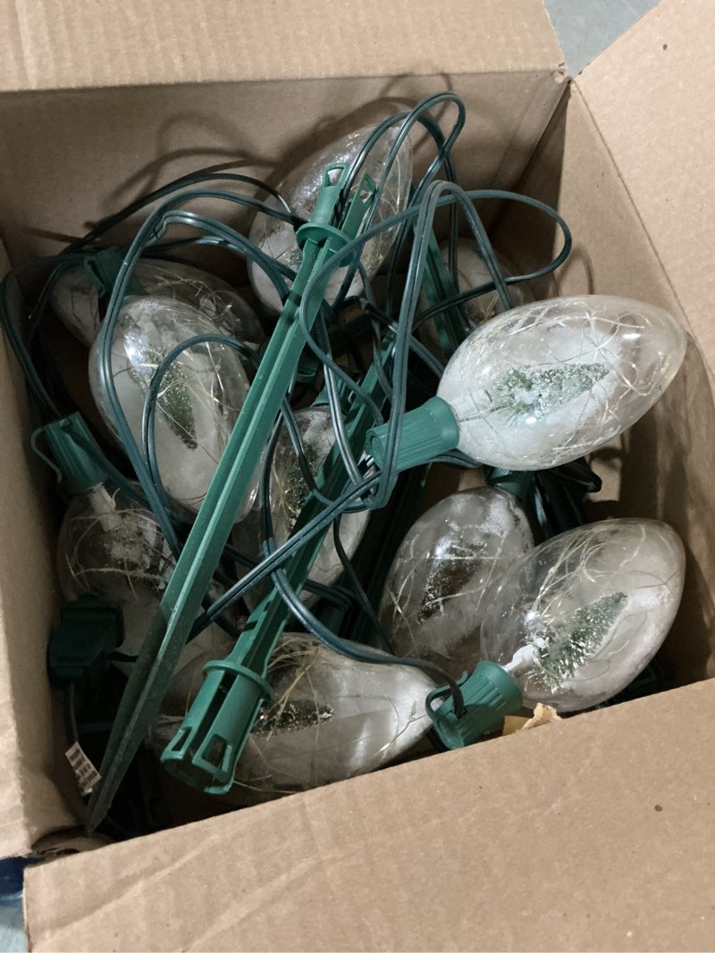 Condition photo showing Good Condition for suraielec 20 ft christmas pathway lights outdoor, led walkway lights with 10 jumbo c9 bulbs, mini tree & fairy lights inside, warm white led yard lawn garden decorations with stakes, ul listed