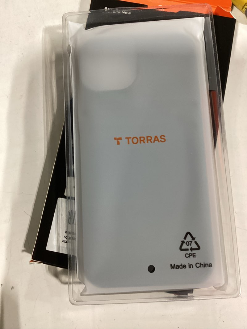 Condition photo showing New/Like New for torras slim fit for iphone 14/13 case, ultra-thin sturdy protective cover with anti-scratch & no fingerprint hard plastic super slim phone case for iphone 14/13 (6.1"), chimney black black for iphone 14/13