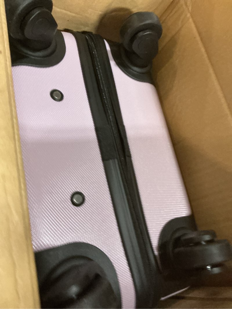 Condition photo showing New/Like New for wrangler 22" hardside spinner carry-on luggage, lilac